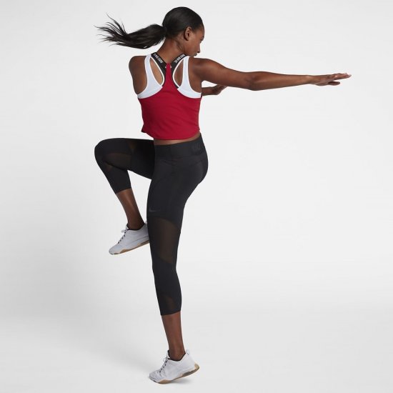 Nike Dri-FIT Elastika Cropped | Gym Red / Black / White - Click Image to Close
