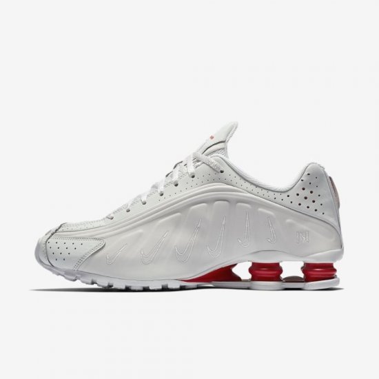 Nike Shox R4 Neymar Jr. | Platinum Tint / Challenge Red / White / Platinum Tint - Click Image to Close