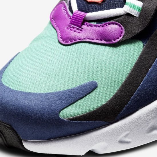 Nike Air Max 270 React | Blue Void / Black / Kinetic Green / Magic Ember - Click Image to Close