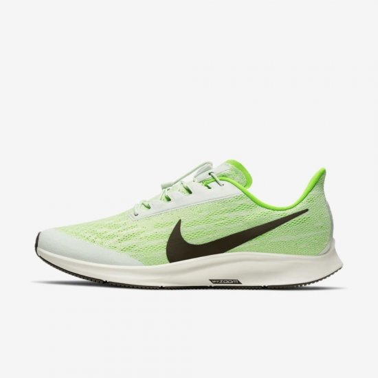 Nike Air Zoom Pegasus 36 FlyEase | Phantom / Electric Green / Moon Particle / Ridgerock - Click Image to Close