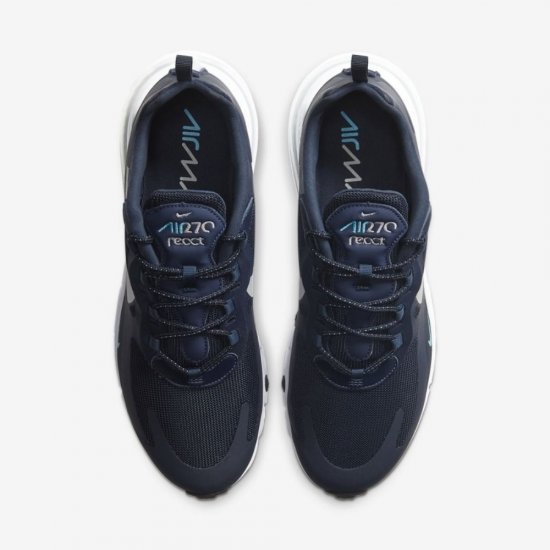 Nike Air Max 270 React | Obsidian / Blue Fury / White / Light Smoke Grey - Click Image to Close