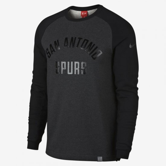 San Antonio Spurs Nike Modern | Black Heather / Black - Click Image to Close