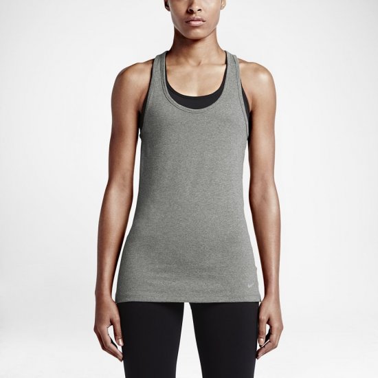 Nike Dri-FIT | Dark Grey Heather / Flat Silver - Click Image to Close