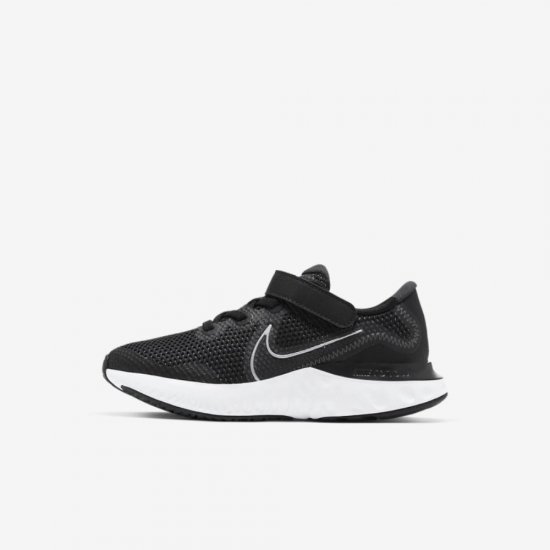 Nike Renew Run | Black / White / Dark Smoke Grey / Metallic Silver - Click Image to Close