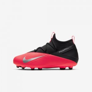 Nike Jr. Phantom Vision 2 Club Dynamic Fit MG | Laser Crimson / Black / Black / Metallic Silver