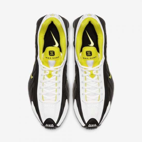 Nike Shox R4 | Black / White / Dynamic Yellow - Click Image to Close