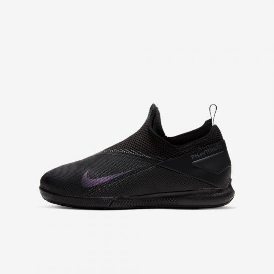 Nike Jr. Phantom Vision 2 Academy Dynamic Fit IC | Black / Black - Click Image to Close