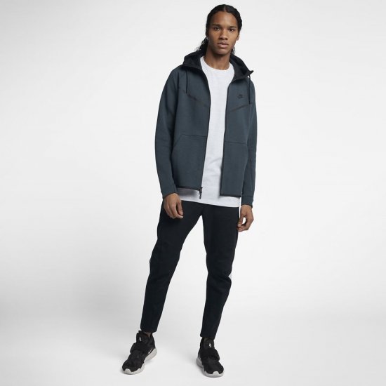 Nike Sportswear Tech Fleece Windrunner | Deep Jungle / Heather / Black - Click Image to Close
