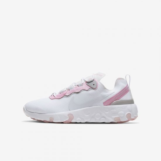 Nike Renew Element 55 | White / Pink / Light Smoke Grey / Pure Platinum - Click Image to Close