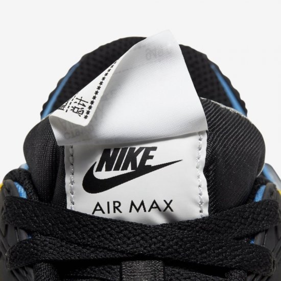 Nike Air Max 90 Premium | Black / Pacific Blue / University Gold / Metallic Silver - Click Image to Close