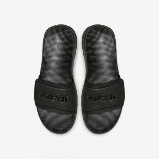 Hurley Fusion Slide | Black / Black - Click Image to Close