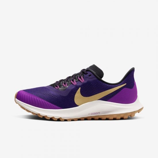 Nike Air Zoom Pegasus 36 Trail | Voltage Purple / Oil Grey / Hyper Violet / Celestial Gold - Click Image to Close
