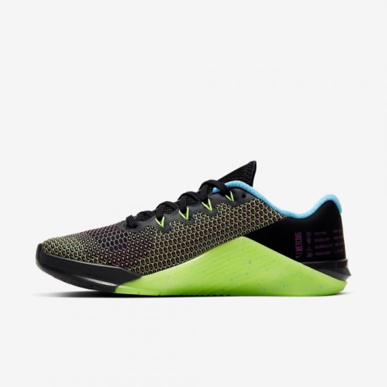 Nike Metcon 5 AMP | Black / Green Strike / Blue Fury / Fire Pink - Click Image to Close
