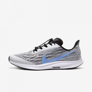 Nike Air Zoom Pegasus 36 FlyEase | White / Black / Pure Platinum / University Blue