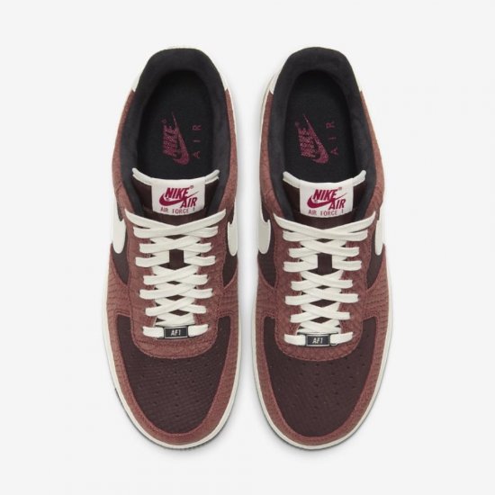 Nike Air Force 1 Premium | Red Bark / Earth / University Red / Sail - Click Image to Close