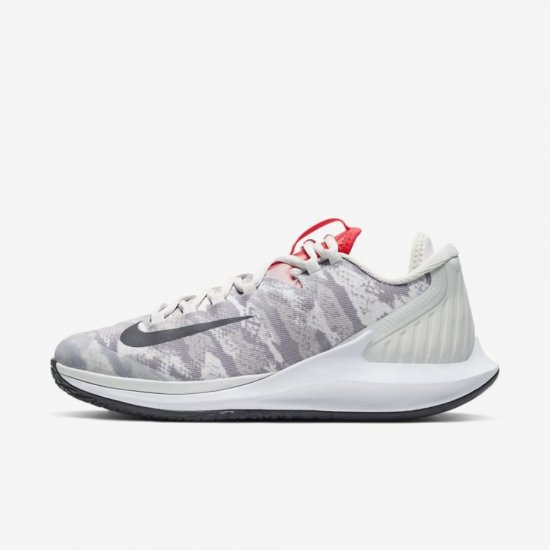 NikeCourt Air Zoom Zero | Platinum Tint / Laser Crimson / Royal Pulse / Thunder Grey - Click Image to Close