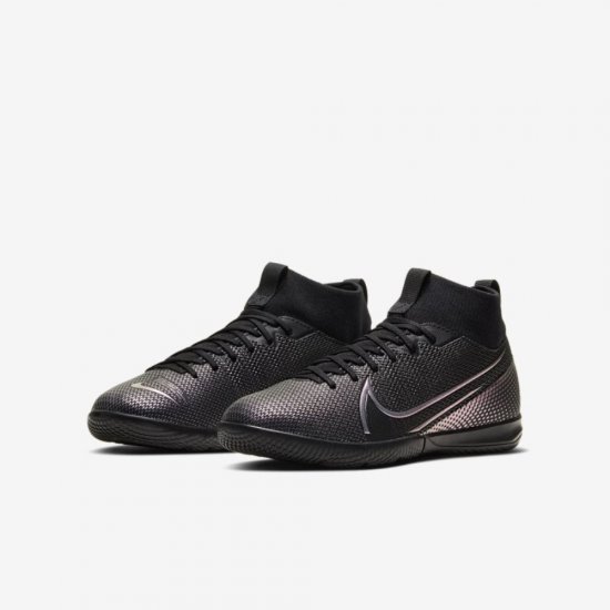 Nike Jr. Mercurial Superfly 7 Academy IC | Black / Black - Click Image to Close