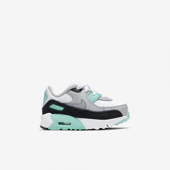 Nike Air Max 90 | White / Light Smoke Grey / Hyper Turquoise / Particle Grey - Click Image to Close