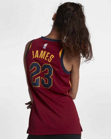 LeBron James Icon Edition Swingman Jersey (Cleveland Cavaliers) | Team Red / University Gold / College Navy - Click Image to Close