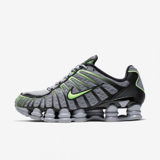 Nike Shox TL | Wolf Grey / Black / Lime Blast - Click Image to Close