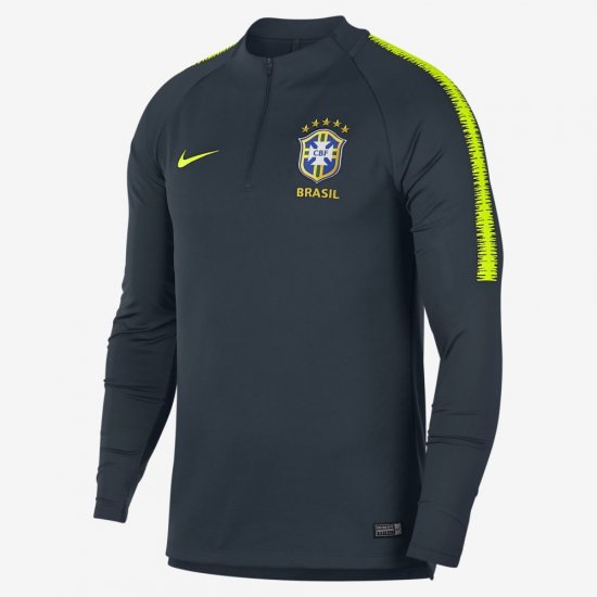 Brasil CBF Dri-FIT Squad Drill | Armoury Navy / Volt / Volt - Click Image to Close