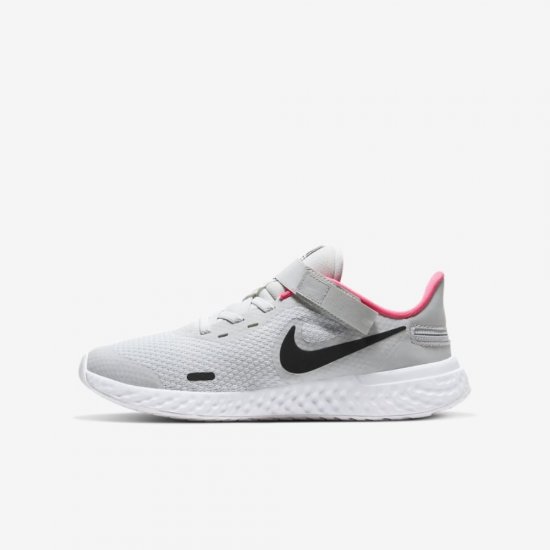 Nike Revolution 5 FlyEase | Photon Dust / White / Pink Glow / Black - Click Image to Close