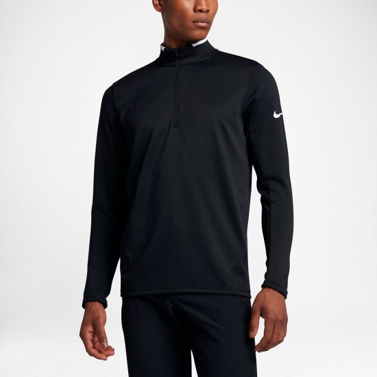 Nike Dri-FIT Half-Zip | Black / White / White - Click Image to Close
