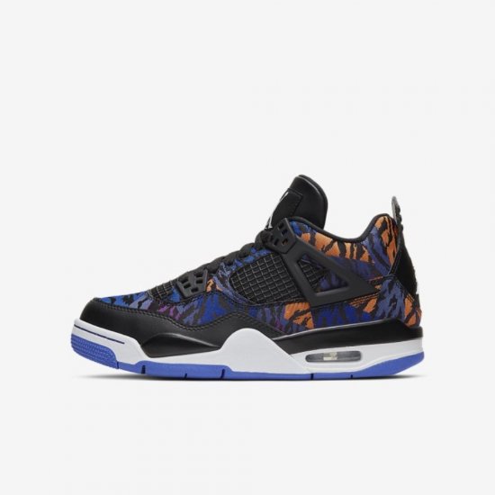 Air Jordan 4 Retro SE | Black / Rush Violet / Racer Blue / White - Click Image to Close