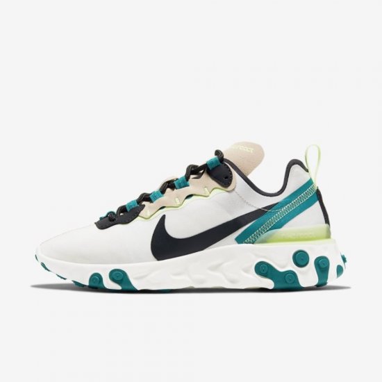 Nike React Element 55 | Fossil Stone / Dark Smoke Grey / Barely Volt / Dark Smoke Grey - Click Image to Close