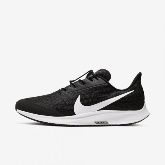 Nike Air Zoom Pegasus 36 FlyEase | Black / Thunder Grey / White - Click Image to Close