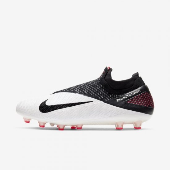 Nike Phantom Vision 2 Elite Dynamic Fit AG-PRO | White / Laser Crimson / Black - Click Image to Close