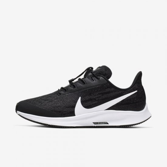 Nike Air Zoom Pegasus 36 FlyEase | Black / Thunder Grey / White - Click Image to Close