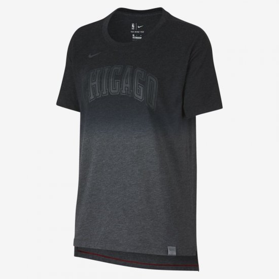 Chicago Bulls Nike Dry | Charcoal Heather / Black / University Red - Click Image to Close