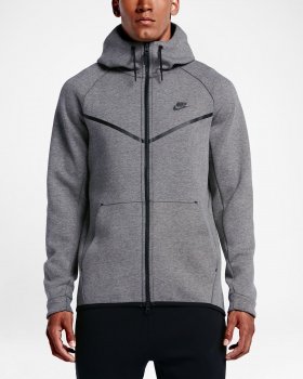 Nike Sportswear Tech Fleece Windrunner | Carbon Heather / Black / Black