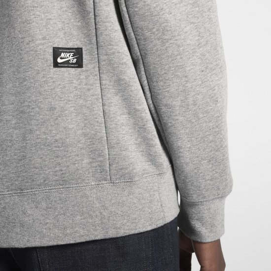 Nike SB Icon Full-Zip | Dark Grey Heather / Black / Black - Click Image to Close