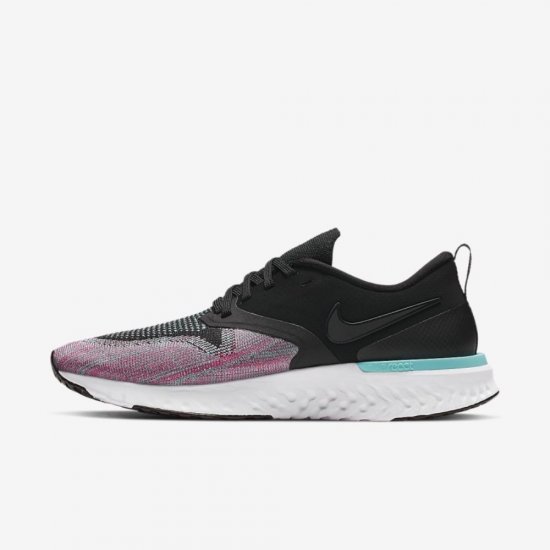 Nike Odyssey React Flyknit 2 | Black / Hyper Jade / Ember Glow / Black - Click Image to Close