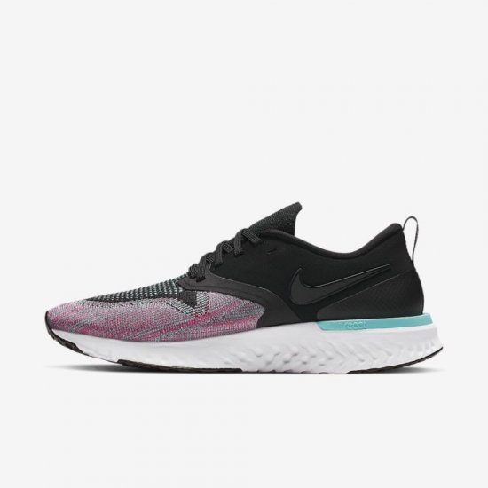 Nike Odyssey React Flyknit 2 | Black / Hyper Jade / Ember Glow / Black - Click Image to Close