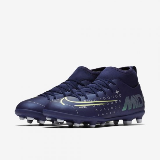 Nike Jr. Mercurial Superfly 7 Club MDS MG | Blue Void / White / Black / Metallic Silver - Click Image to Close