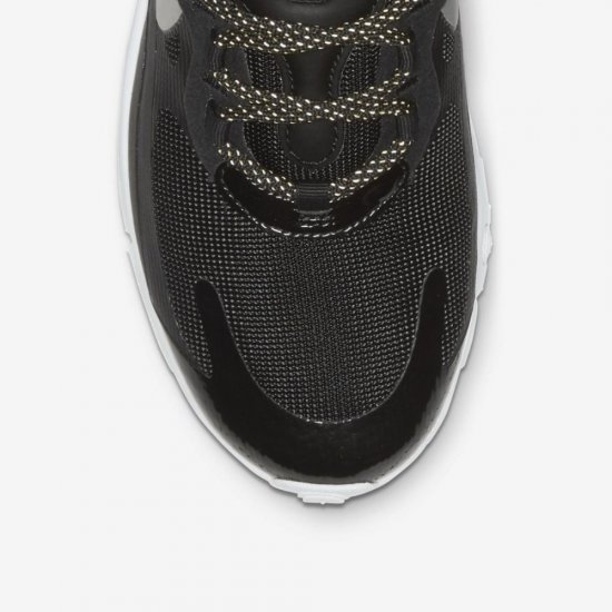 Nike Air Max 270 React | Black / Metallic Gold / White / Metallic Silver - Click Image to Close