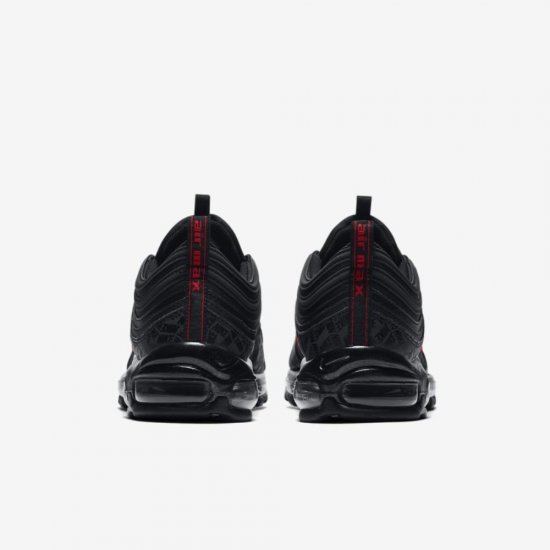 Nike Air Max 97 | Black / Black / University Red - Click Image to Close