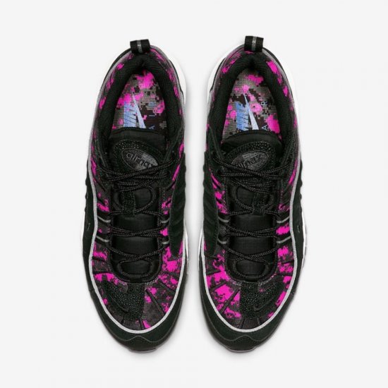 Nike Air Max 98 Premium Camo | Black / Hyper Pink / Black - Click Image to Close