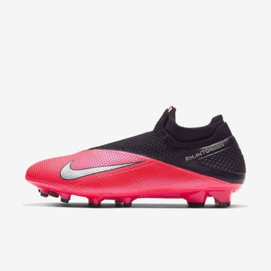 Nike Phantom Vision 2 Elite Dynamic Fit FG | Laser Crimson / Black / Metallic Silver - Click Image to Close