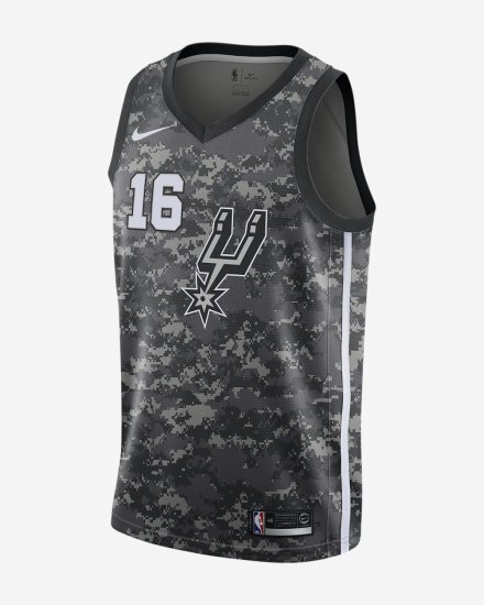 Pau Gasol City Edition Swingman Jersey (San Antonio Spurs) | Black - Click Image to Close