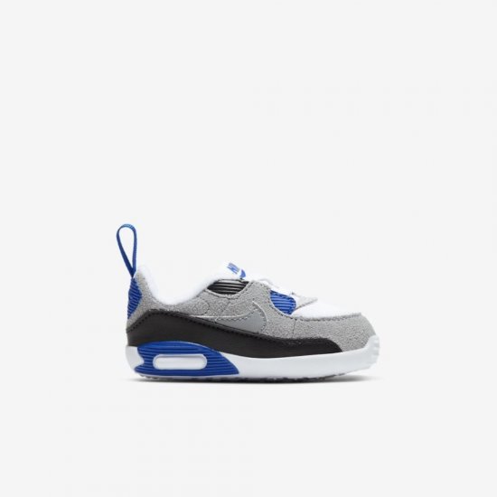 Nike Max 90 Cot | White / Light Smoke Grey / Hyper Blue / Particle Grey - Click Image to Close