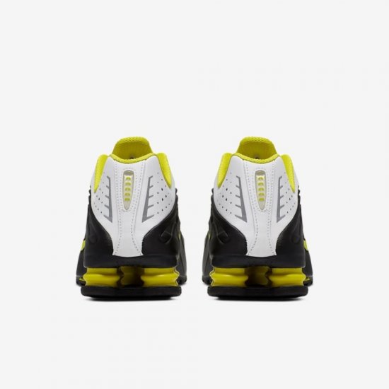 Nike Shox R4 | Black / White / Dynamic Yellow - Click Image to Close