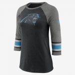 Nike Tri-Blend Raglan (NFL Panthers) | Black / Carbon Heather / Carbon Heather