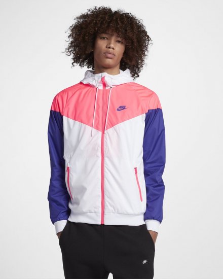 Nike Sportswear Windrunner | White / Hot Punch / Concord / Concord - Click Image to Close