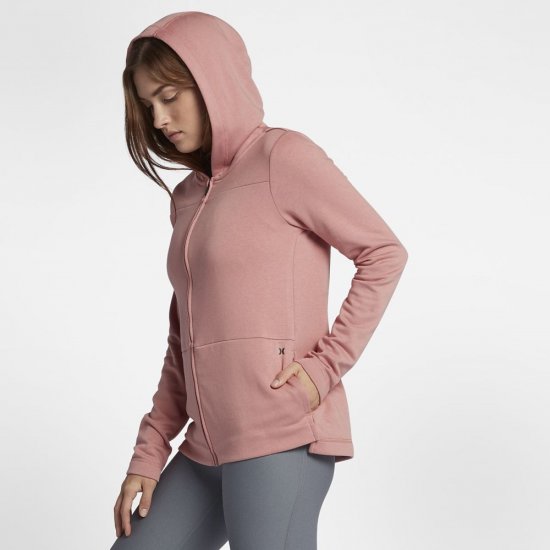 Hurley One And Only Top Full Zip | Rust Pink - Click Image to Close