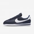 Nike Cortez Basic Nylon | Obsidian / Metallic Silver / White