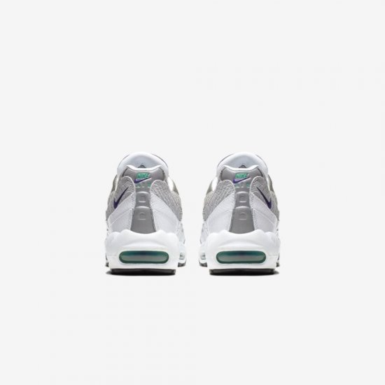 Nike Air Max 95 LV8 | White / Emerald Green / Wolf Grey / Court Purple - Click Image to Close